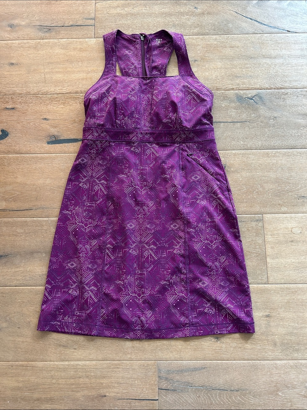 Title Nine Purple Geometric Racerback Dress